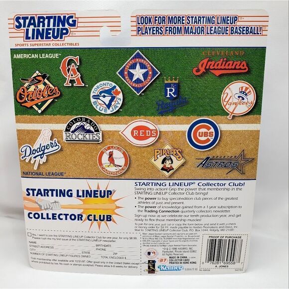 💙NIB Andruw Jones 1997 Starting Lineup - Picture 2 of 2